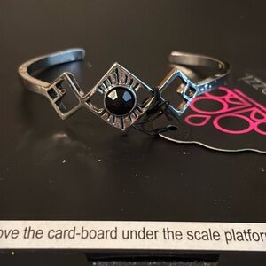 Silver Geometric Cuff Bracelet